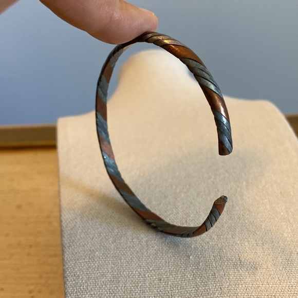 Two-Tone Men's Cuff Bracelet - Picture 3 of 4